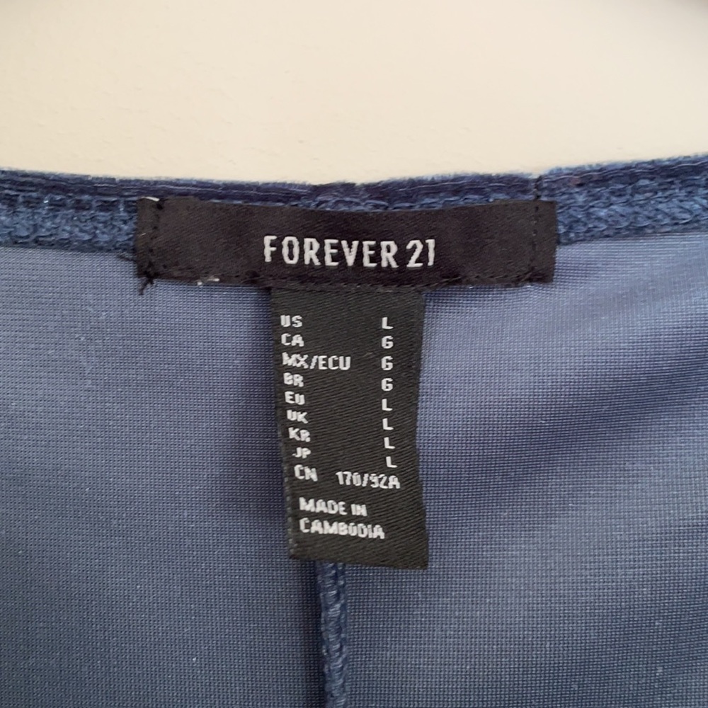 Forever 21 Blue Velvet Bodycon Dress - Picture 7 of 7